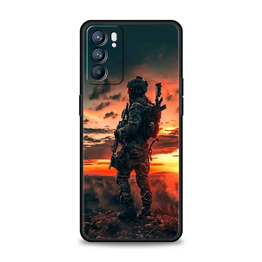 Funda de teléfono para Oppo Reno13 Reno12 Reno11 F Reno10 Pro A54 A53 A95 A76 A74 A57 A98 A80 A79 5G A78 4G, funda especial del ejército militar - imagen 5