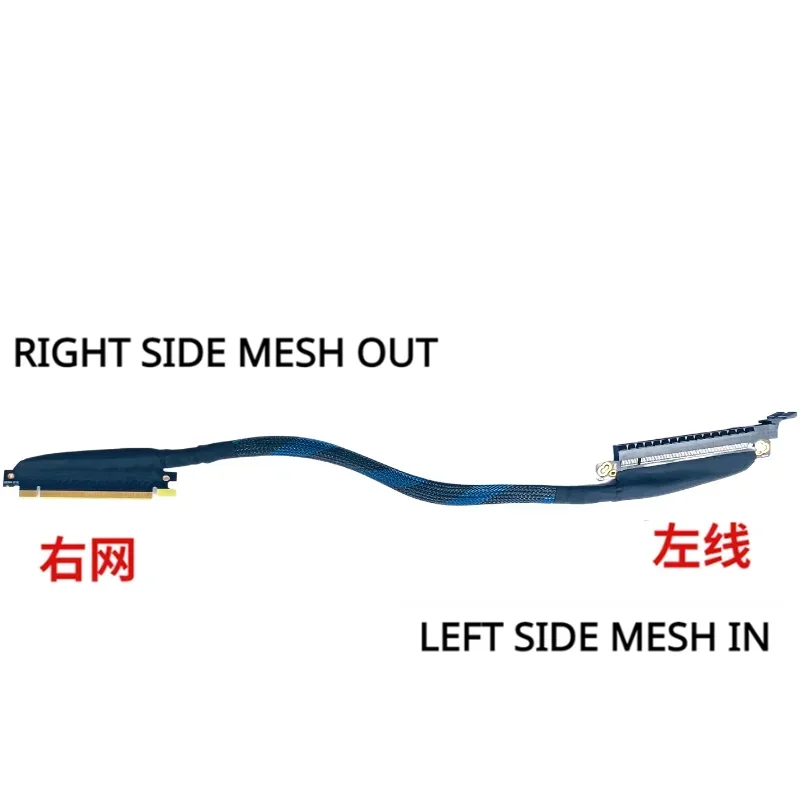 Cable de extensión de tarjeta gráfica externa PCIe 4,0 X16 chapado en plata, adaptador GPU AI, servidor 1U2U, extensor de malla trenzada interna Gen4 - imagen 4