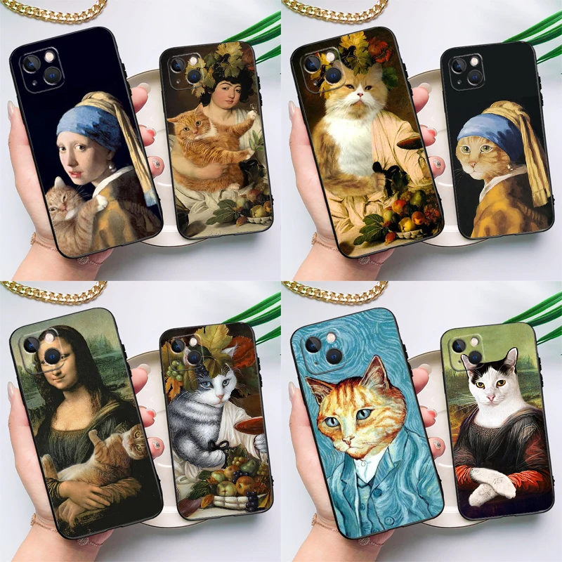 Funda estética artística de gato divertido para Huawei Nova 3i 7i 8i 11i 12i 9 10 SE Y60 Y61 Y70 Y72 Y73 Y90 Y91 P20 P30 P40 Lite