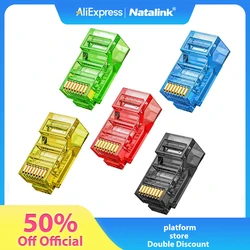 Conector RJ45 CAT6 Natalink Pasante Modular Chapado en Oro