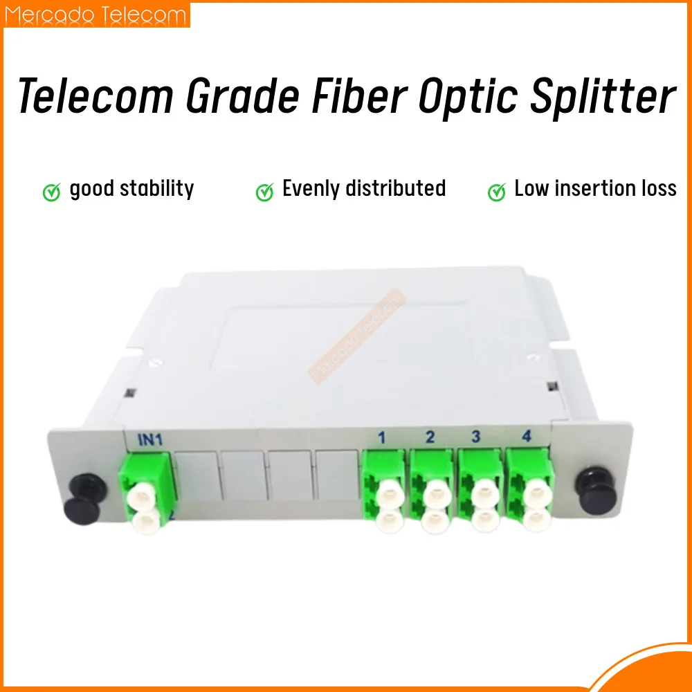 LC APC PLC 2x8 caja divisora de fibra óptica tarjeta de casete que inserta el divisor PLC divisor de acoplador de fibra óptica FTTH
