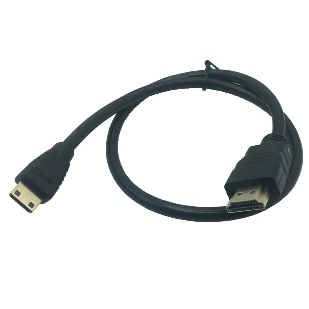 0,5 M ángulo de 90 grados Mini HDTV tipo C a tipo A macho M/M Cable conector V1.4 para cámara de vídeo DSLR Monitor LCD - imagen 3