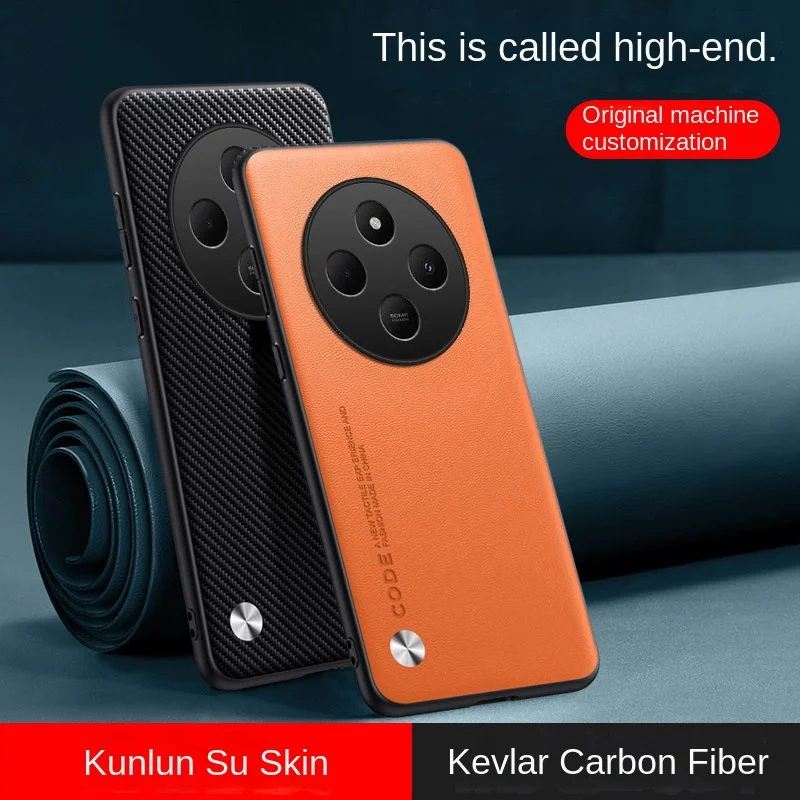 For Xiaomi Redmi 14C Case Soft Vegan Leather Grain Protective Back Cover Case For Xiaomi redmi 14C 4G Full Cover Phone Shell - imagen 4