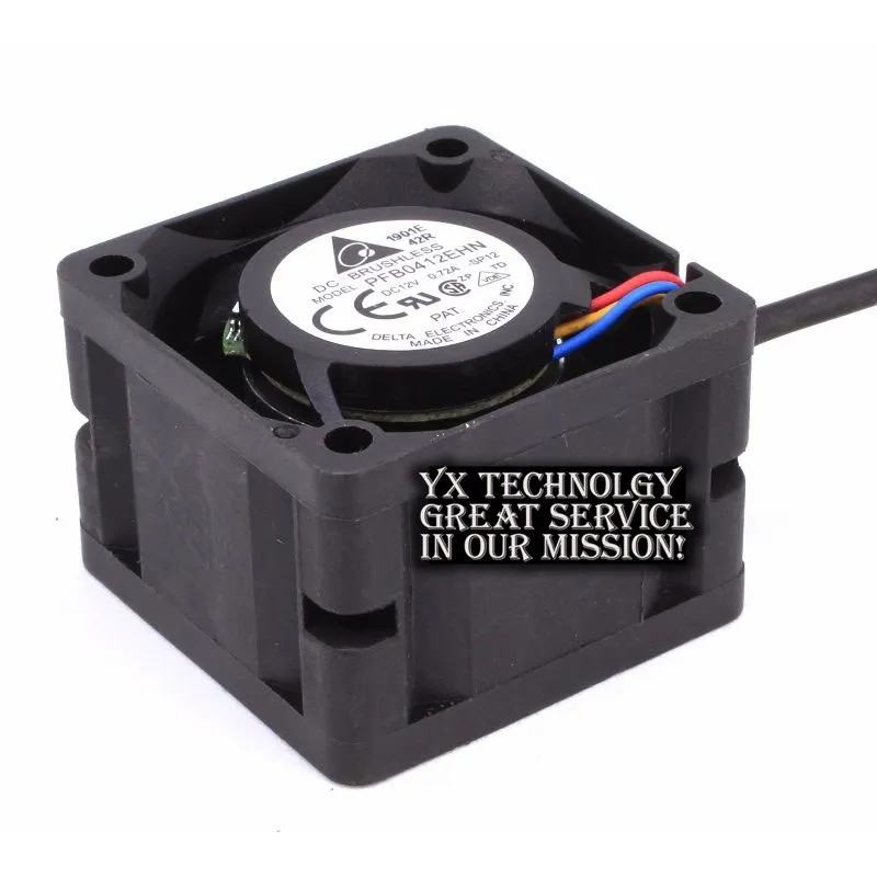 4028 4CM 40mm PFB0412EHN 12V0.72A hiper-violento rodamiento de bolas doble ventilador de refrigeración para Delta - imagen 3