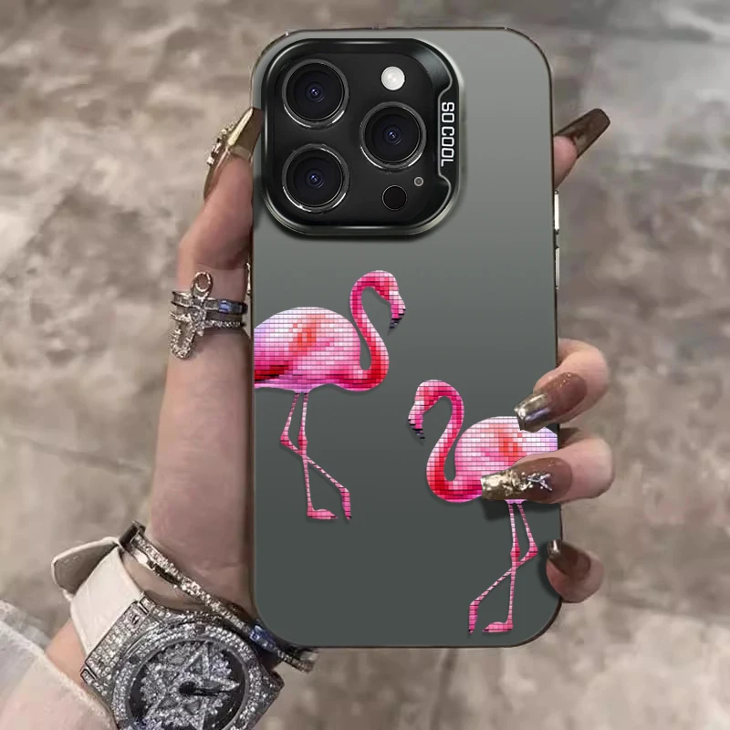 Funda con patrón de flamenco animal para Samsung Galaxy S23 S24 S25 S22 Ultra S21 Plus FE A56 A36 A26 5G A16 A06 4G Note 20 contraportada - imagen 3