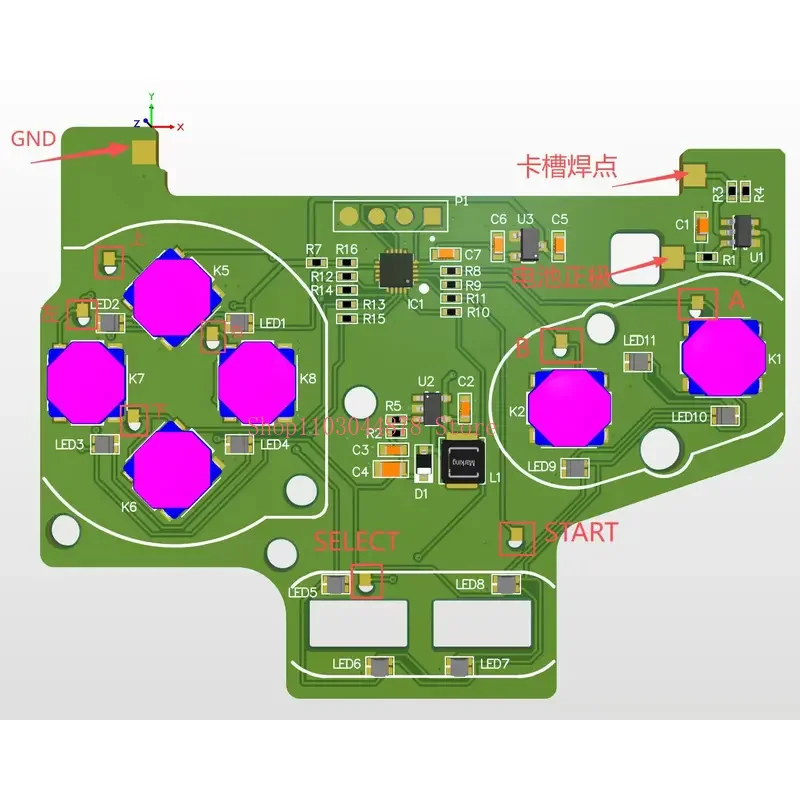 Resorte de Botón Metálico Integrado para GAMEBOY GBC GBA, Apto para Combinación de Colores Personalizados .RGB - imagen 5