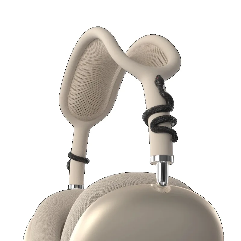 Funda negra de serpiente para Airpods Max, funda protectora para auriculares Y2k, decoración, funda para auriculares Airpods Max, accesorios para AirpodsMax - imagen 2