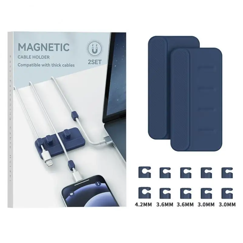 Organizador de Cables de silicona, Clip de gestión de cables, bobinador de cables Usb para auriculares, Cable de red, Cable de ratón, Cable fijo - imagen 2