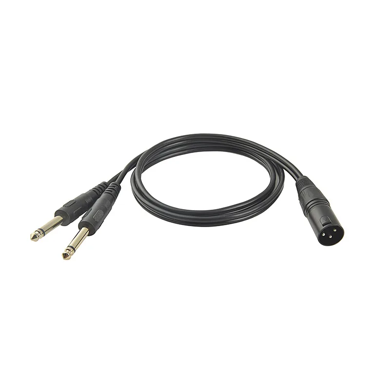 Cable de Audio Mono XLR hembra de 3 pines a doble 6,35mm TS 1/4 Jack Cable auxiliar estéreo enchufe de 6,35mm a XLR macho Y Cable divisor - imagen 3