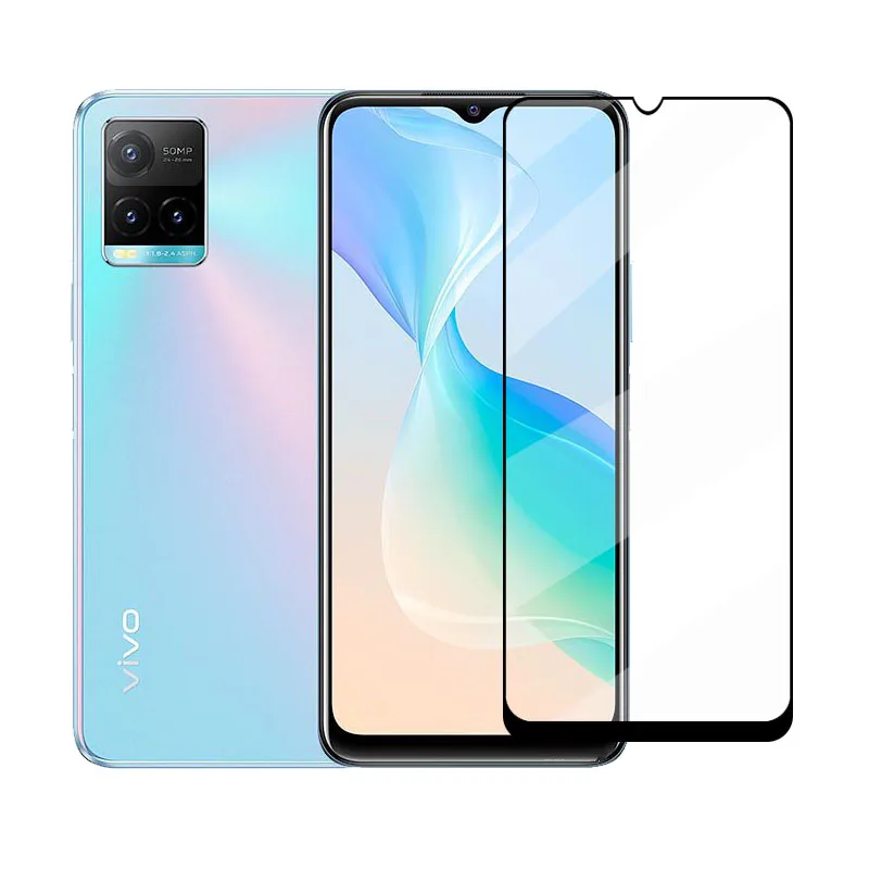 Vidrio de cubierta completa para Vivo Y33s Protector de pantalla para Vivo Y33s Y21 Y20 vidrio templado HD película protectora de teléfono Vivo Y33s vidrio - imagen 2