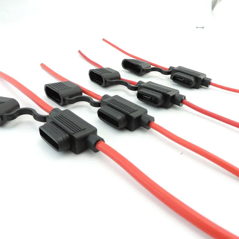 16/14/12/10AWG impermeable medio Auto fusible toma de corriente titular hoja de coche cable de fusible estándar 10A 20A 30A 50A fusible M20 - imagen 3