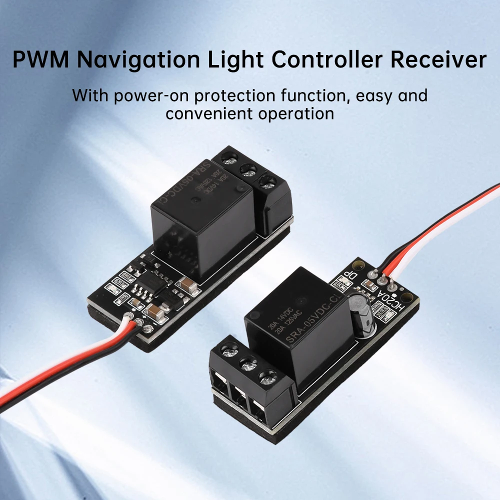 Controlador de luz de navegación PWM, interruptor receptor para modelos de avión, equipo eléctrico, relé de 20A, modelo RC - imagen 2