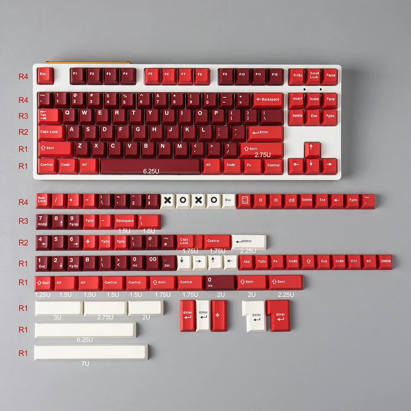 GMK-Tapas de tecla Jamon de 171key, accesorio ABS de doble disparo, perfil de cereza, con barra espaciadora 2U, 1.75U, cambio ISO Enter 6.25U 7U