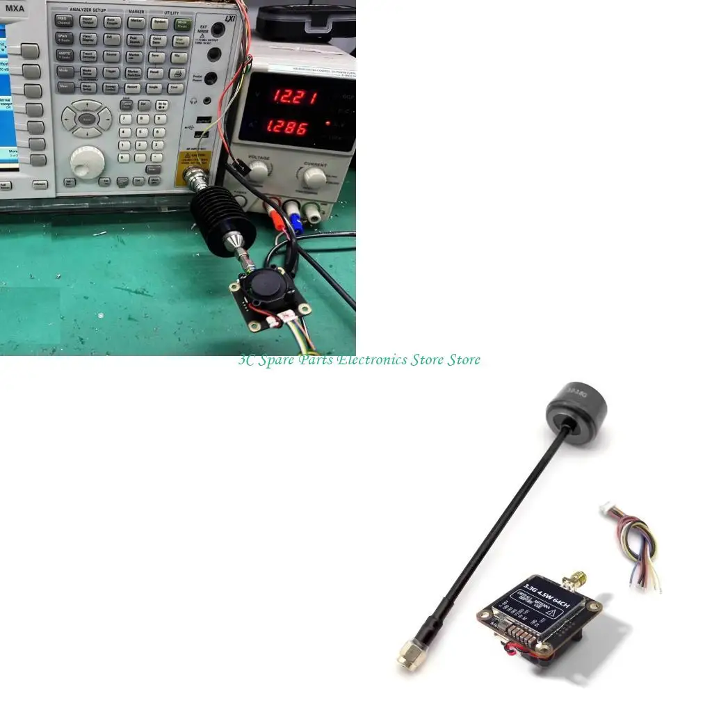 SZ FPV 3.3G 4.5W 64CH 3060-3500MHz FPV Transmisor Transmisor larga distancia