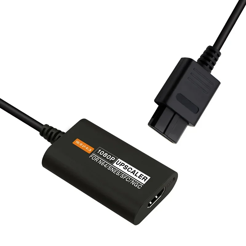 Consola de juegos para N64 a HDMI, adaptador convertidor compatible Plug and Play para SNES/NGC/SFC, adaptador HDMI con salida - imagen 4