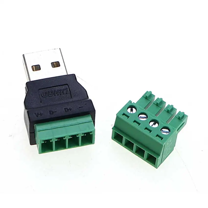 Conector USB 2,0 para evitar enchufes de soldadura, USB tipo A macho hembra a 4 pines, 5 pines, Terminal de tornillo, enchufe adaptador para ordenador y TV - imagen 2