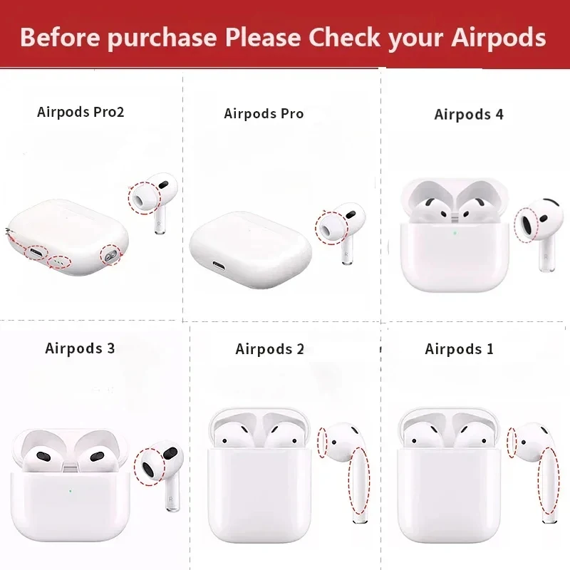 Para Airpods 4 3 Pro 2 1 funda a prueba de golpes cubierta protectora de bloqueo de seguridad para Airpods Pro 2 2a generación para AirPods 4 funda - imagen 2