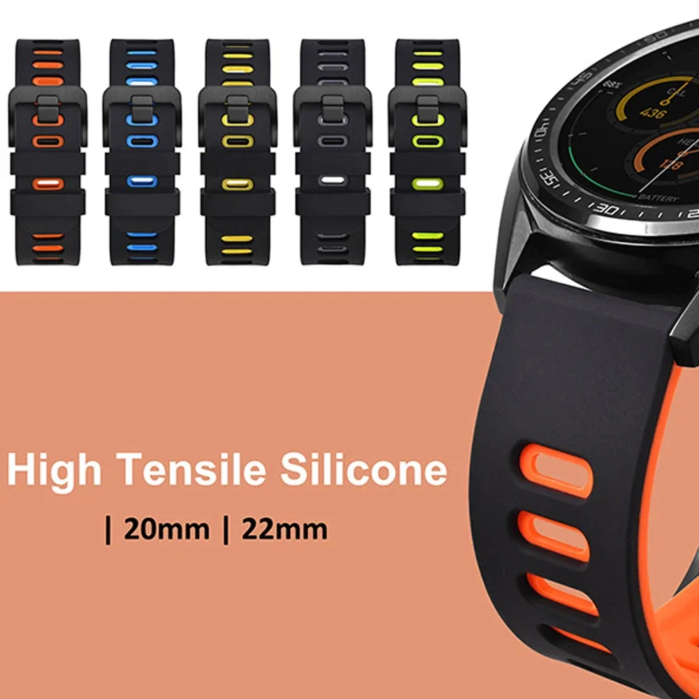 Correa de 20mm 22mm para AMAZFIT Active 2 Bip6 BIP 6 5 UNIDAD pulsera de silicona GTS 4 mini 3 2E GTR 4 3Pro Zepp Z BALANCE reemplazar banda - imagen 2