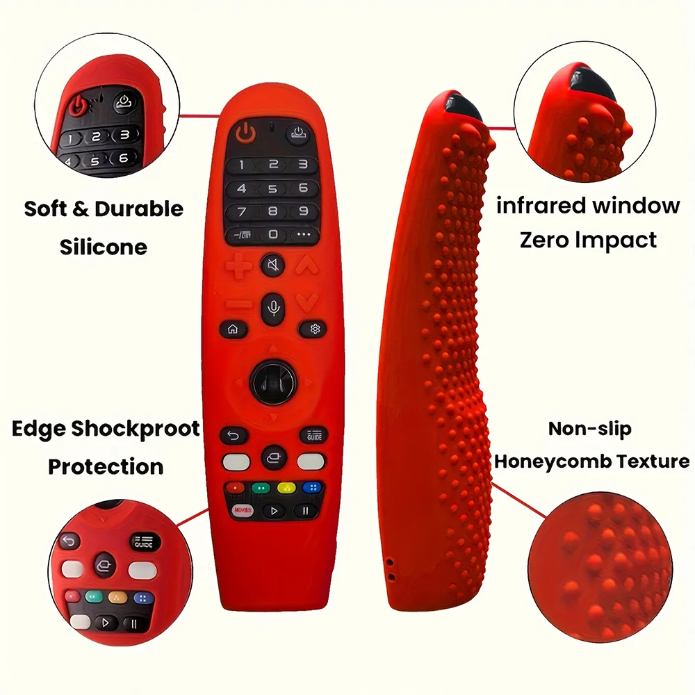 Funda de silicona MRSVI para Smart TV Magic AN-MR19BA/MR18BA cubierta protectora de Control remoto para AN-MR600/MR650A/MR20GA AKB75855501 - imagen 3