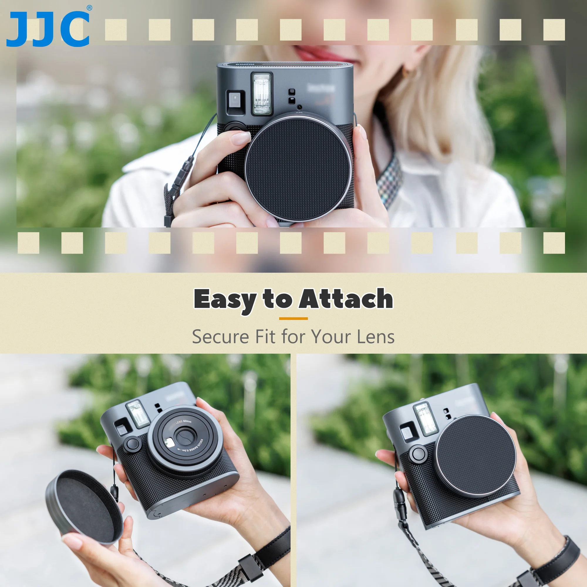 Tapa de lente Retro JJC para Fujifilm instax mini 41, cubierta de lente de cámara ligera de aluminio antipolvo y antiarañazos con EVA suave - imagen 4