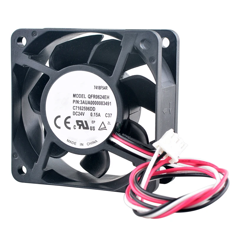6cm 60mm QFR0624EH ventilador de refrigeración de flujo Axial 60x60x25mm DC24V 0.15A 3 pines para convertidor de frecuencia C7162596DD componente electrónico - imagen 3