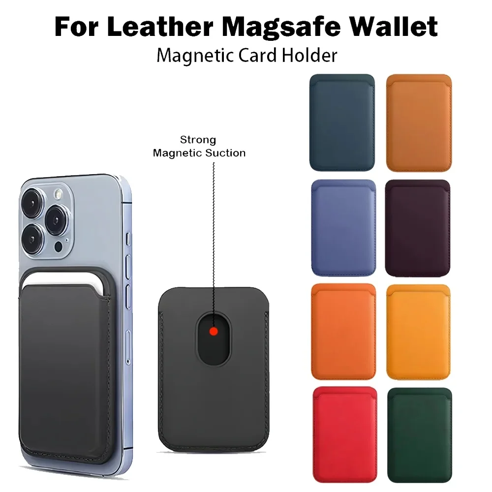 Funda tipo billetera de cuero para iPhone 16 Pro Max Magsafe, billetera magnética de cuero Compatible con iPhone 15 14 13 12, accesorios
