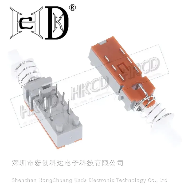 2 uds stücke PS-22H03 3-Tasten-Schalter-kurzer Fuß selbstyty nder/entsperrter Netzschalter ps42f42 6-poliger Knopfsc halter - imagen 2