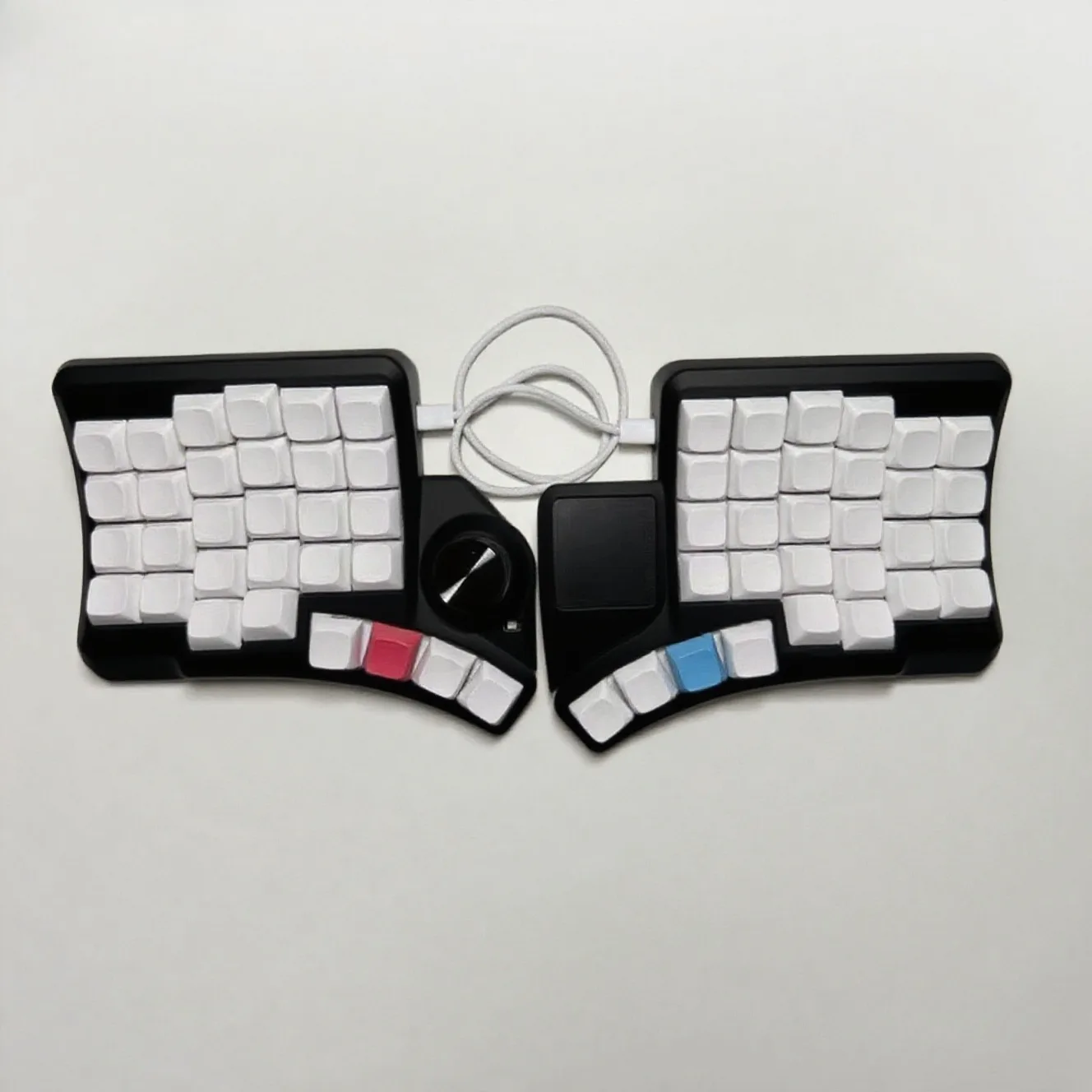 Teclado dividido curvo HPD V2 Trackball TouchPad soporte magnético perilla Kit de teclado para juegos con cable Hotswap QMK Vial MX Switch Teclado - imagen 4