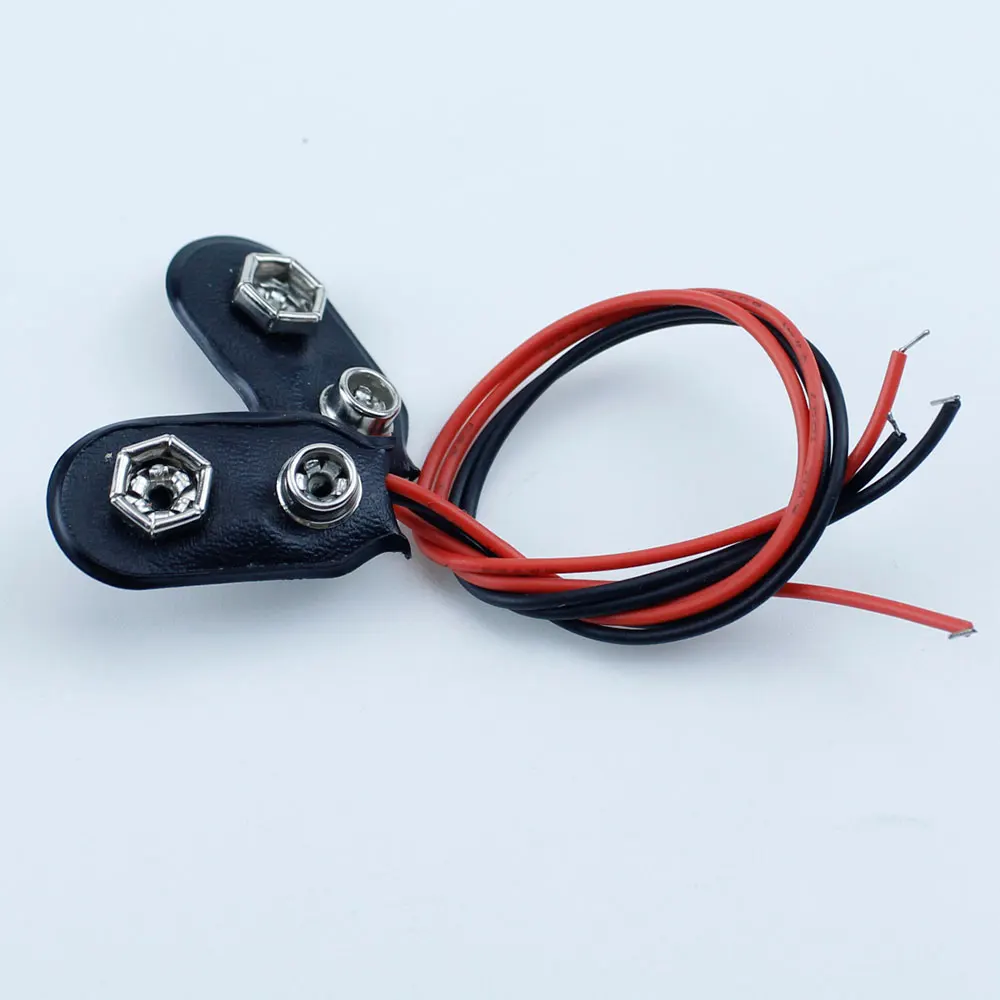 Conector a presión para batería de 9 V, 1 piezas, Clip tipo I, soporte de hebilla de batería de 9 voltios, cable de plomo de 15cm de longitud - imagen 2