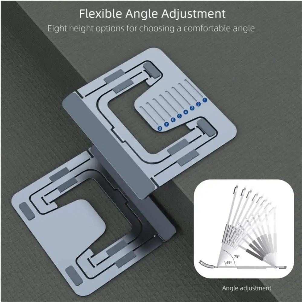 RYRA-soporte de aleación de aluminio para ordenador portátil, accesorio ajustable para Macbook 8Gear, para tableta y Notebook, disipación del calor - imagen 5