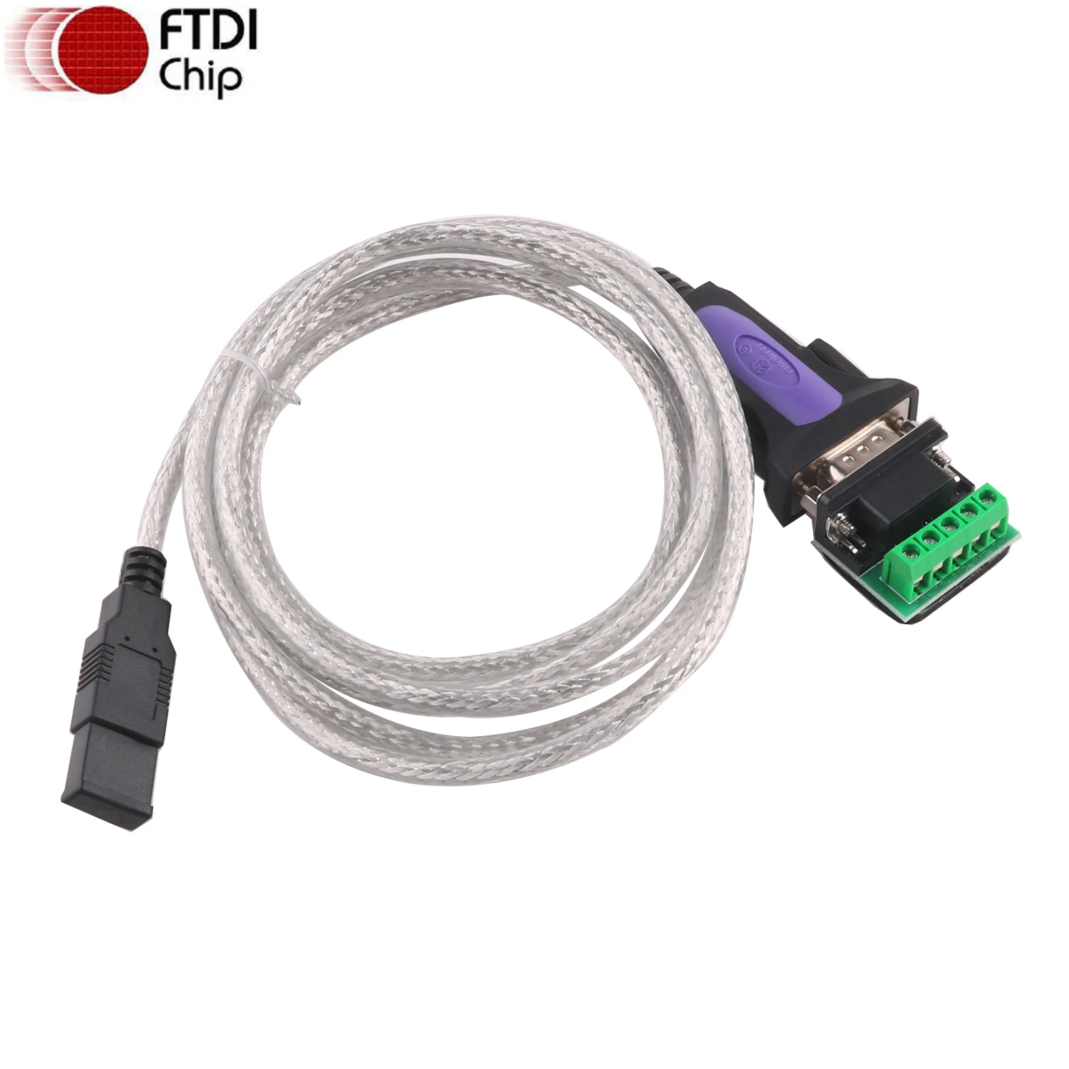 Adaptador FTDI FT232RL USB a DB9 macho hembra RS485, CABLE de programación - imagen 2