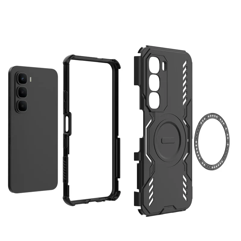 Para Infinix Hot 60 4G funda Infinix Hot 60 4G cubierta disipación de calor fundas de teléfono de carga inalámbrica magnética para Infinix Hot 60 4G - imagen 4