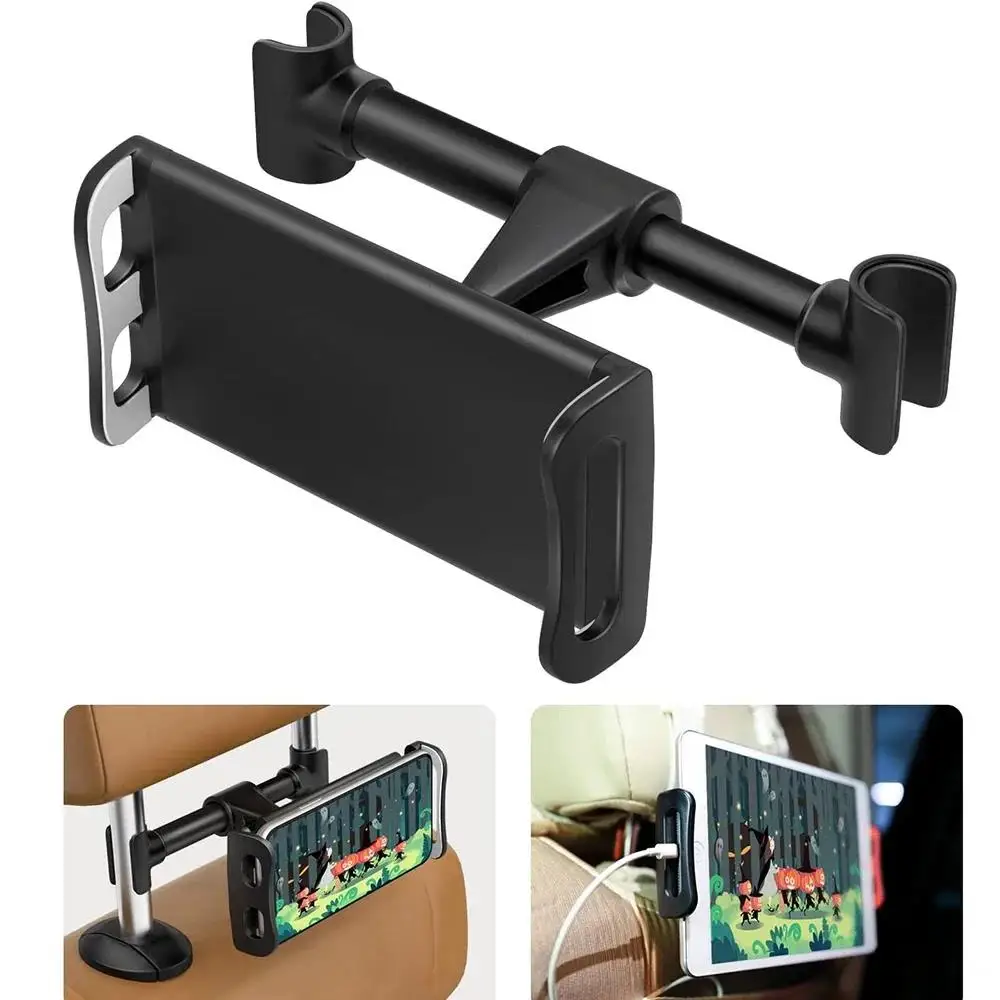 Soporte telescópico para reposacabezas del asiento trasero del coche, soporte para teléfono, soporte extensible para tableta, soporte de ajuste de almohada trasera para tableta iPad de 5-13 pulgadas - imagen 5