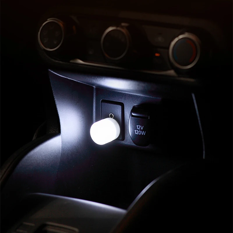 Lámpara de enchufe USB para ordenador, carga de energía móvil, lámparas pequeñas para libros, LED, protección ocular, luz de lectura, pequeña luz redonda, luz nocturna - imagen 4