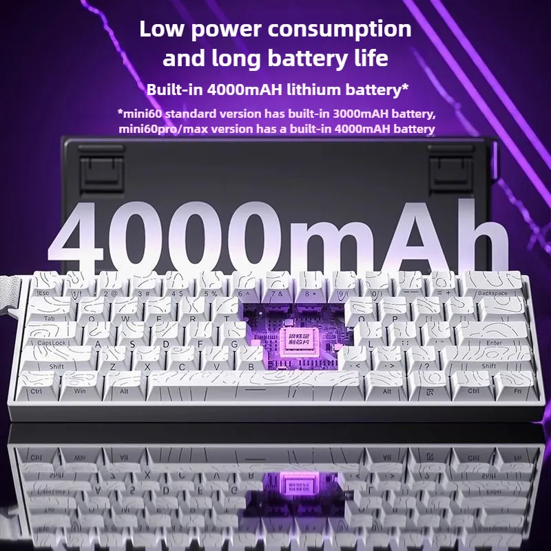 AULA Mini60 teclado con interruptor magnético inalámbrico 0,01 mmRT soporte intercambiable en caliente interruptor mixto teclado para juegos RGB regalo personalizado para juegos - imagen 5
