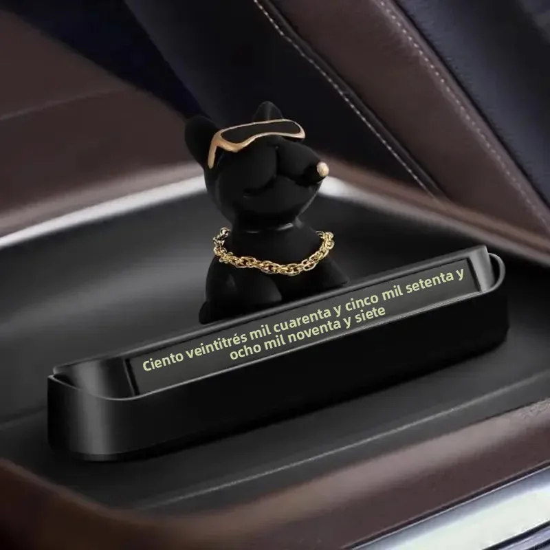 Cubierta deslizante para teléfono de vehículo, diseño de perro, Base adhesiva ABS, fácil instalación, accesorio de seguridad para salpicadero de coche - imagen 4