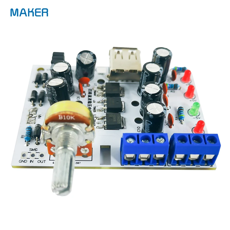Fuente de alimentación regulada ajustable de cuatro vías DC LM317, Kit DIY ± 5V 9V, pantalla de tubo Digital, piezas de práctica de soldadura de circuito - imagen 3