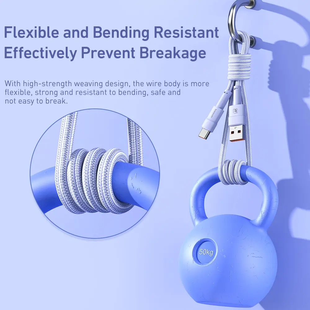 Toocki 2 pack 3A USB C Cable tipo C para Xiaomi 12t Pro Realme Redmi Note 12 Pro Poco F3 X4 GT cable de datos de carga rápida - imagen 4