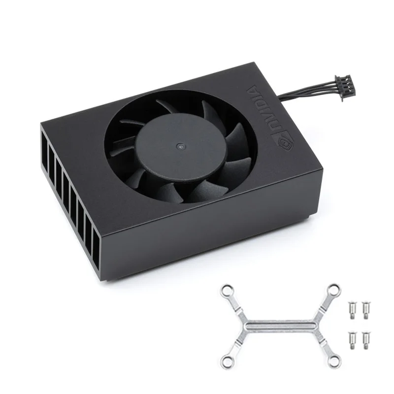 Jetson-ventilador de refrigeración oficial, dispositivo de velocidad PWM, con soporte de refrigeración de aleación de aluminio, tornillos de altura limitada