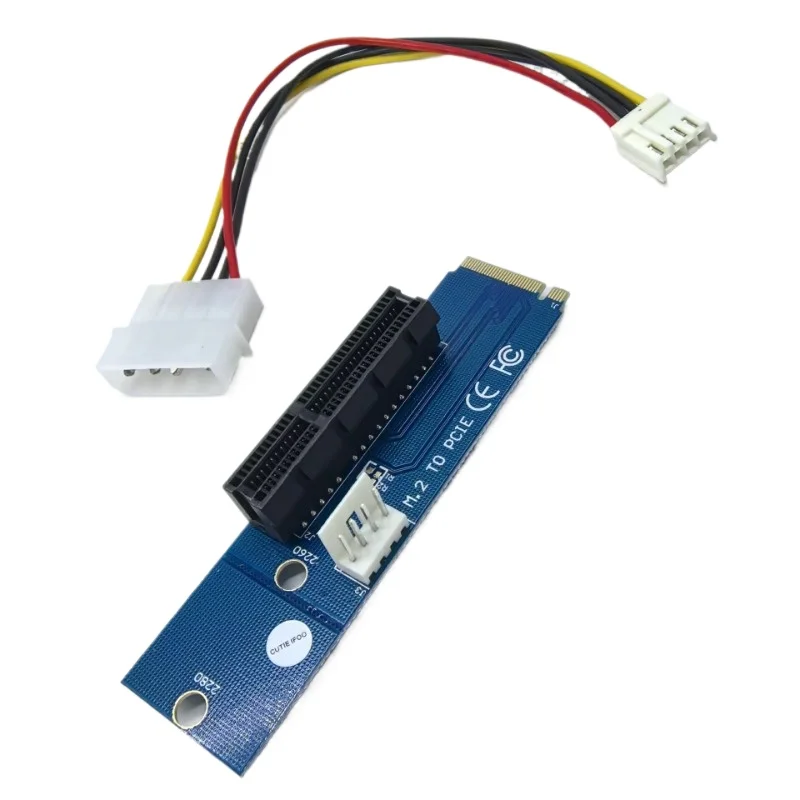 Tarjeta elevadora NGFF a PCI-E, puerto SSD M.2 a ranura para tarjeta de expansión PCIE X4, Cable elevador adaptador