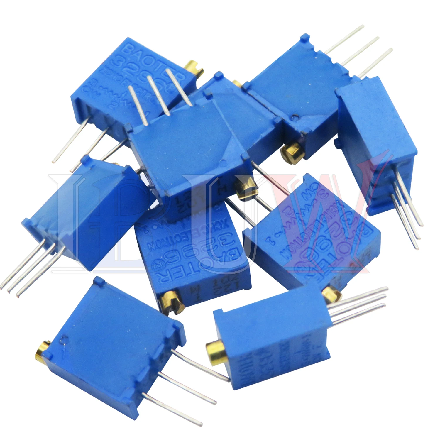 Potenciómetro de precisión ajustable, 10 piezas, 3296W, resistencia multigiro, 1K, 2K, 5K, 10K, 100K, 103, 100R - imagen 4