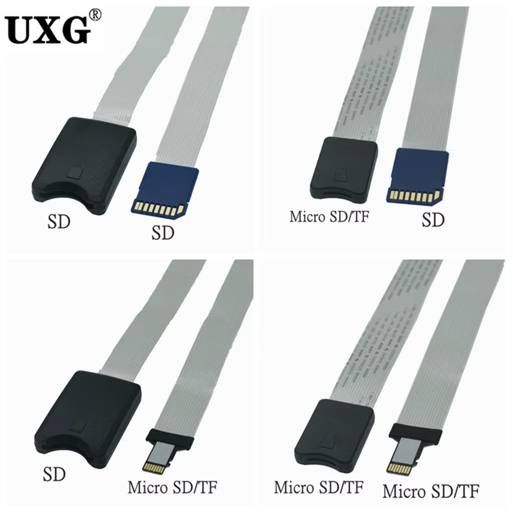Cable SD/TF 48-60 cm: conector hembra a microSD macho extensor