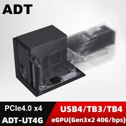 ADT UT4G Adaptador eGPU USB4 a PCIe X16 para NUC ITX y Portátil