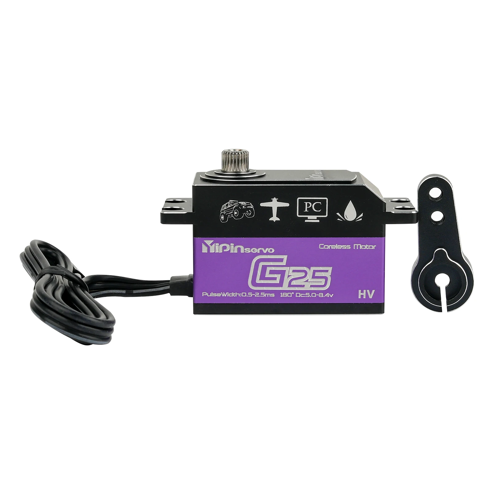 Servos de motor sin núcleo de alto par servo digital de 25 kg 180 ° /270 ° /360 °   7,4 V para escalada en roca modelo de coche Robot DIY Servo Industrial - imagen 4