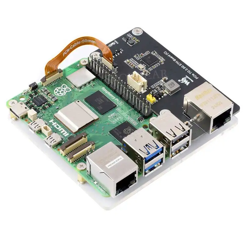 Placa adaptadora Raspberry Pi 5 PCIe a 2,5G Ethernet Plug and Play PCIe a placa ETH 2,5G (C) - imagen 3