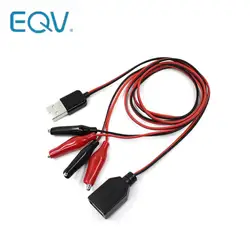 Adaptador Pinza Cocodrilo a Conector USB Macho Cable Alimentación
