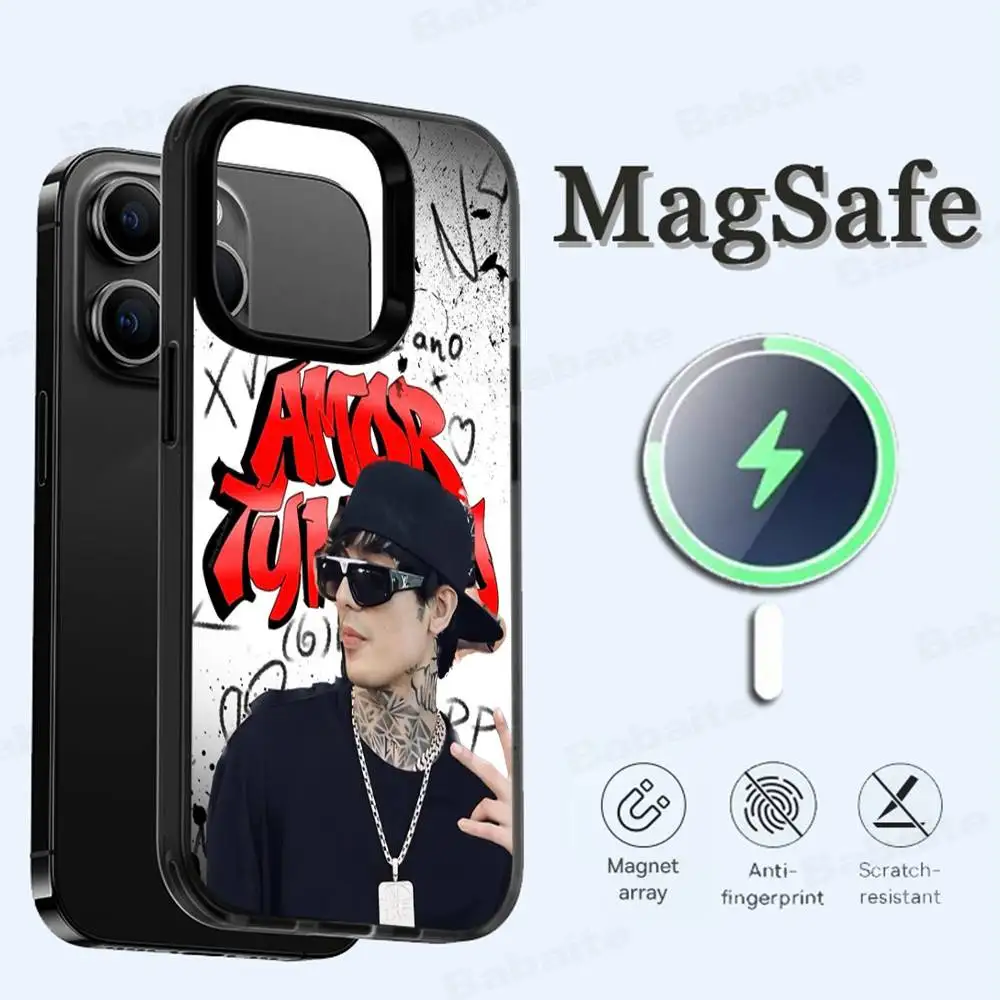 Funda de teléfono Natanael Cano Rapper CT, funda magnética para iPhone 16 14 13 12 11 15 Pro Max Plus para cubierta de carga inalámbrica Magsafe - imagen 2