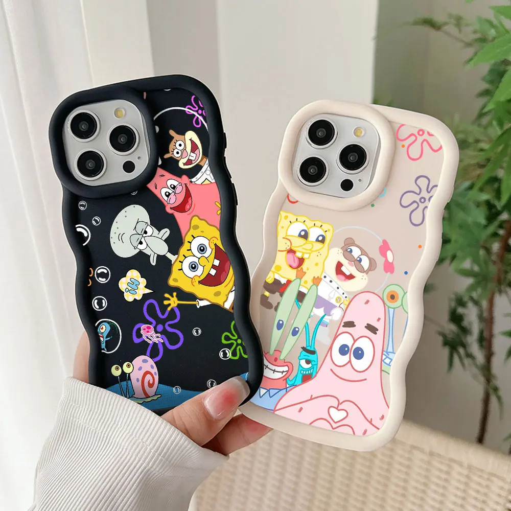 Funda de teléfono bonita para S-SpongeBobs Patricks Star Xiaomi Redmi 14C 13C 12C 9T Note 13 12 11 10 9 Pro Plus 4G 5G funda de silicona suave - imagen 2