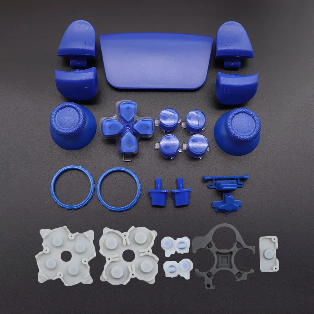 1 Juego de tapas de Joystick L1 R1 L2 R2 Tigger botón d-pad Kit de botones de compartir y almohadilla de goma conductora para controlador de BDM-030 PS5 V3 3,0 - imagen 5