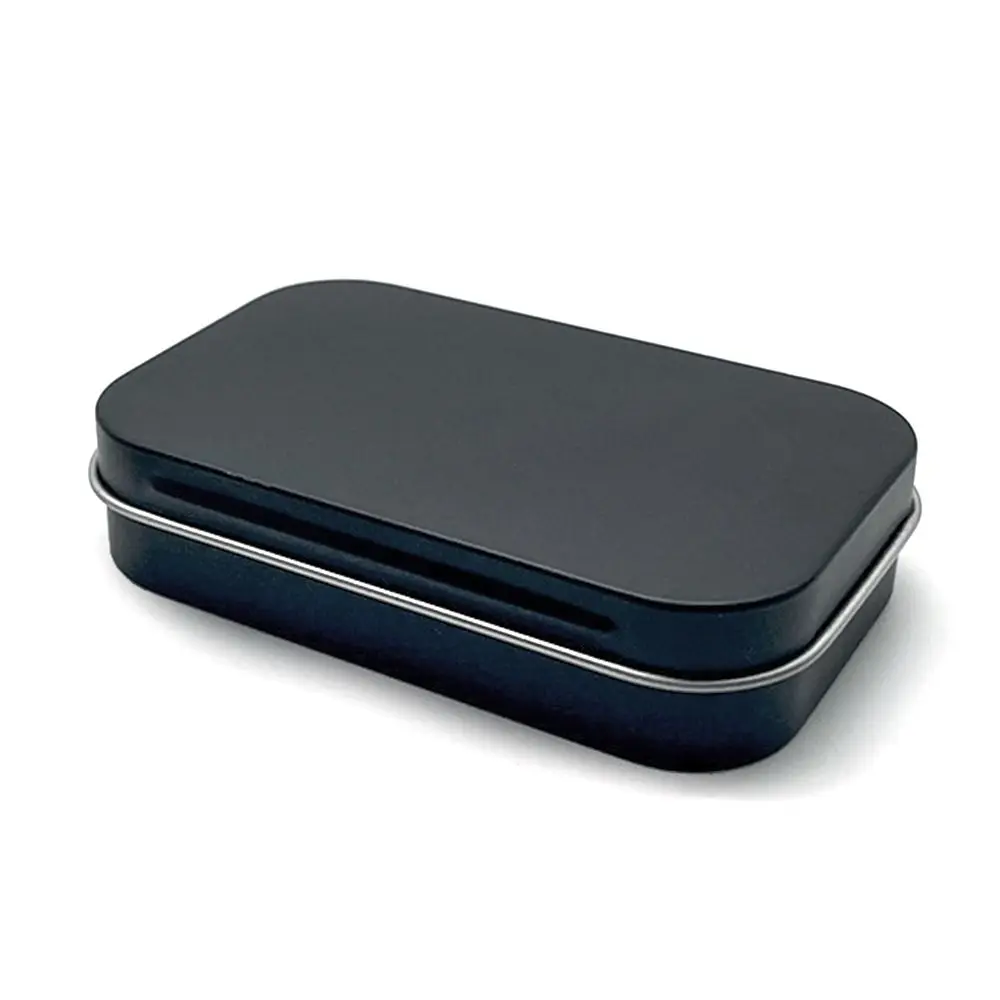 Mini caja de almacenamiento de Metal con tapa abatible, caja de hierro con bisagras vacía, contenedor de dulces de píldoras portátil, organizador de joyas, suministros de almacenamiento - imagen 2
